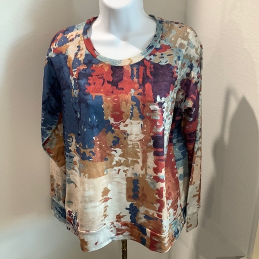 ABSTRACT SPLATTER SWEATER Size Large - Picture 2 of 7